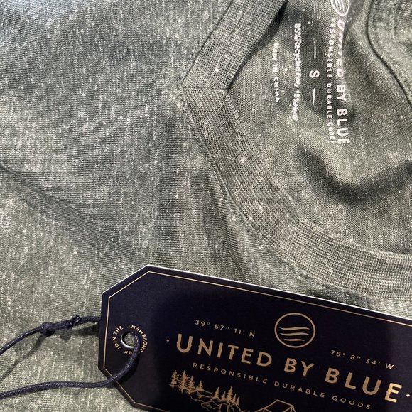 United by Blue Small Army Green V-Neck - Picture 2 of 2